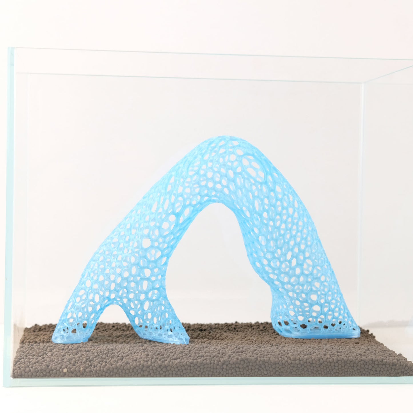 Small Geometric Aquarium Driftwood Arch / 3D Printed 10" Nano Aquarium Decor