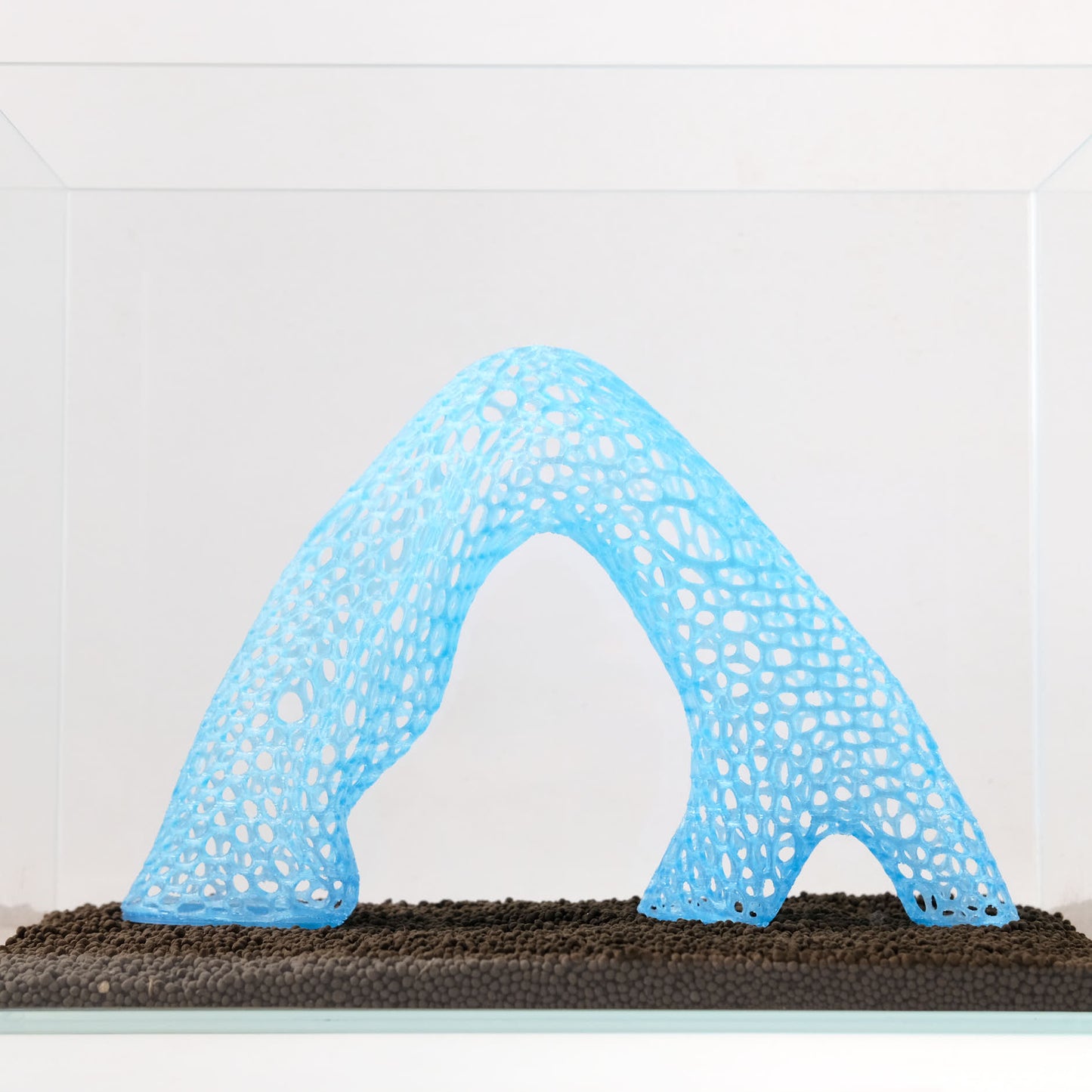 Small Geometric Aquarium Driftwood Arch / 3D Printed 10" Nano Aquarium Decor