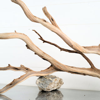 Manzanita Driftwood 33.5" individually photographed with natural flowing limbs and pale textured wood manzanita for pets aquarium terrarium