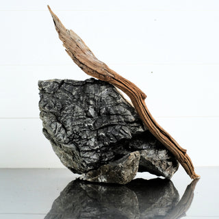 Micro Manzanita Driftwood 18" individually photographed with aged textured wood form, manzanita for pets aquarium terrarium