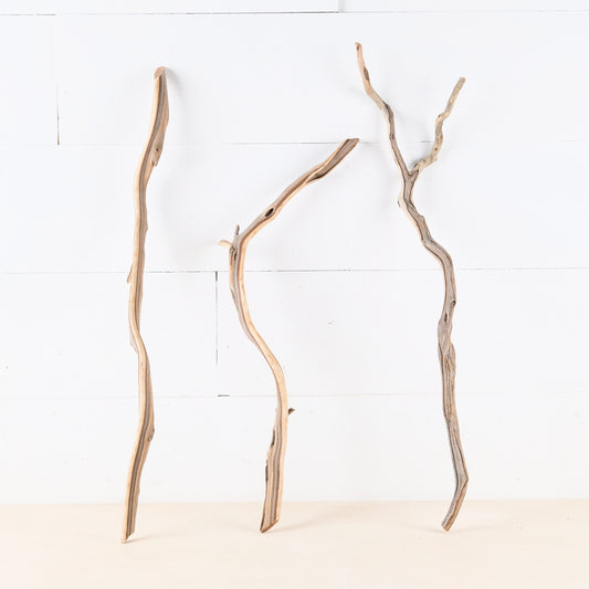 Manzanita 17-20" Driftwood Sticks (Set of 3), Slender Reptile Branches, Vivarium Wood, Chameleon Climb Terrarium Branches
