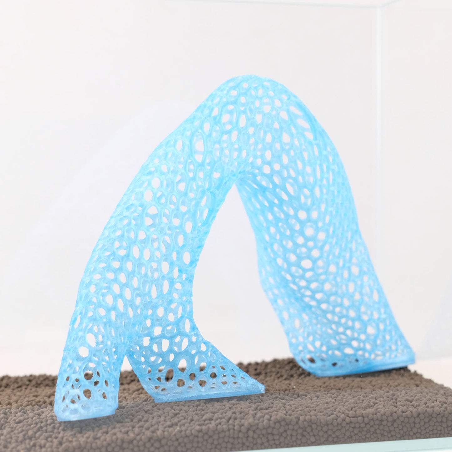 Small Geometric Aquarium Driftwood Arch / 3D Printed 10" Nano Aquarium Decor