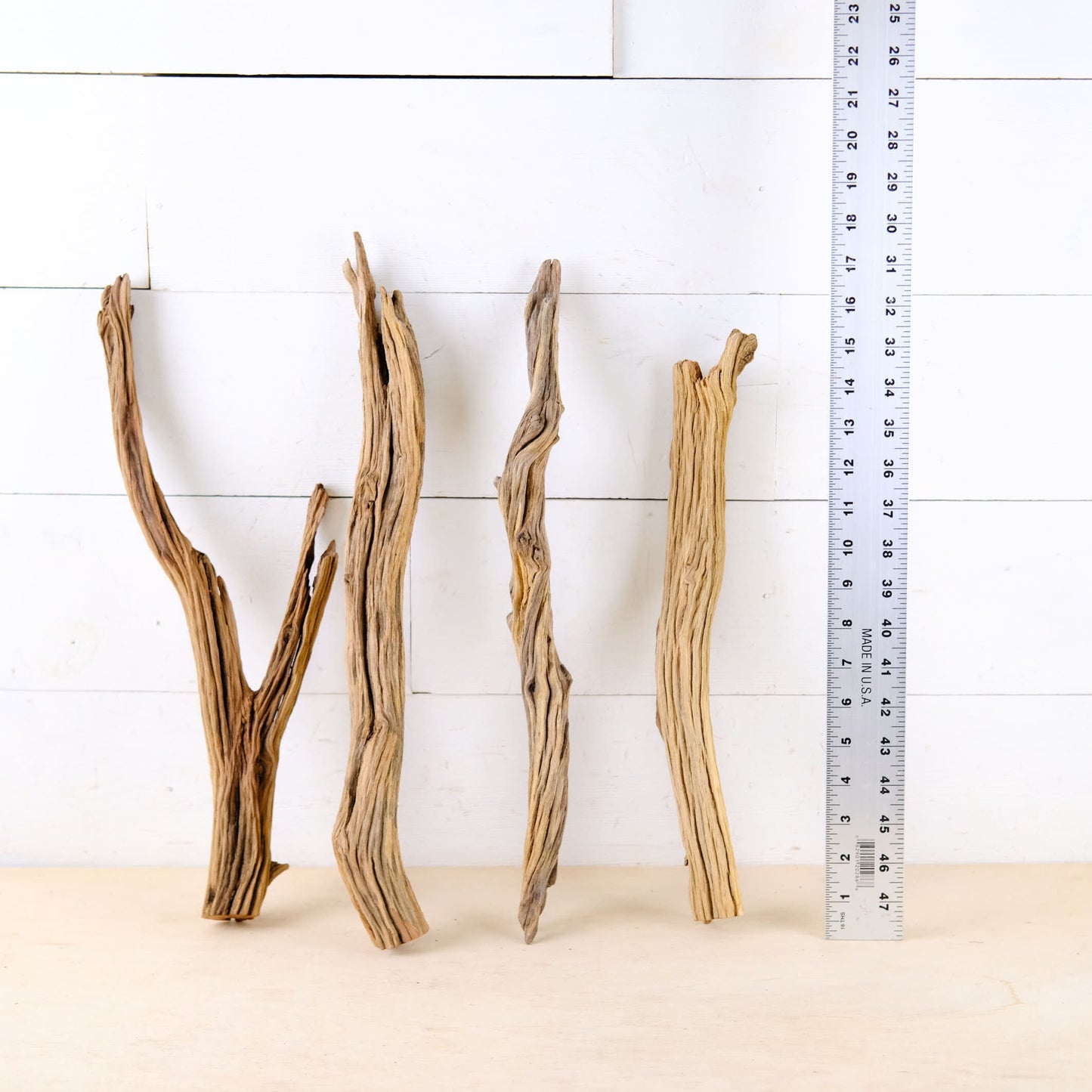 15-18 Manzanita Driftwood Sticks (Set of 4), Aquarium Wood Pieces, Island Aquascape Decor, Weathered Manzanita Chunks, Craft Driftwood