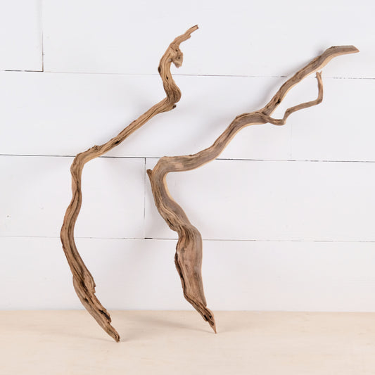Manzanita 19-20" Branches (Set of 2), Twisting Aquarium Driftwood, Aquascape Wood, Natural Fish Tank Decor