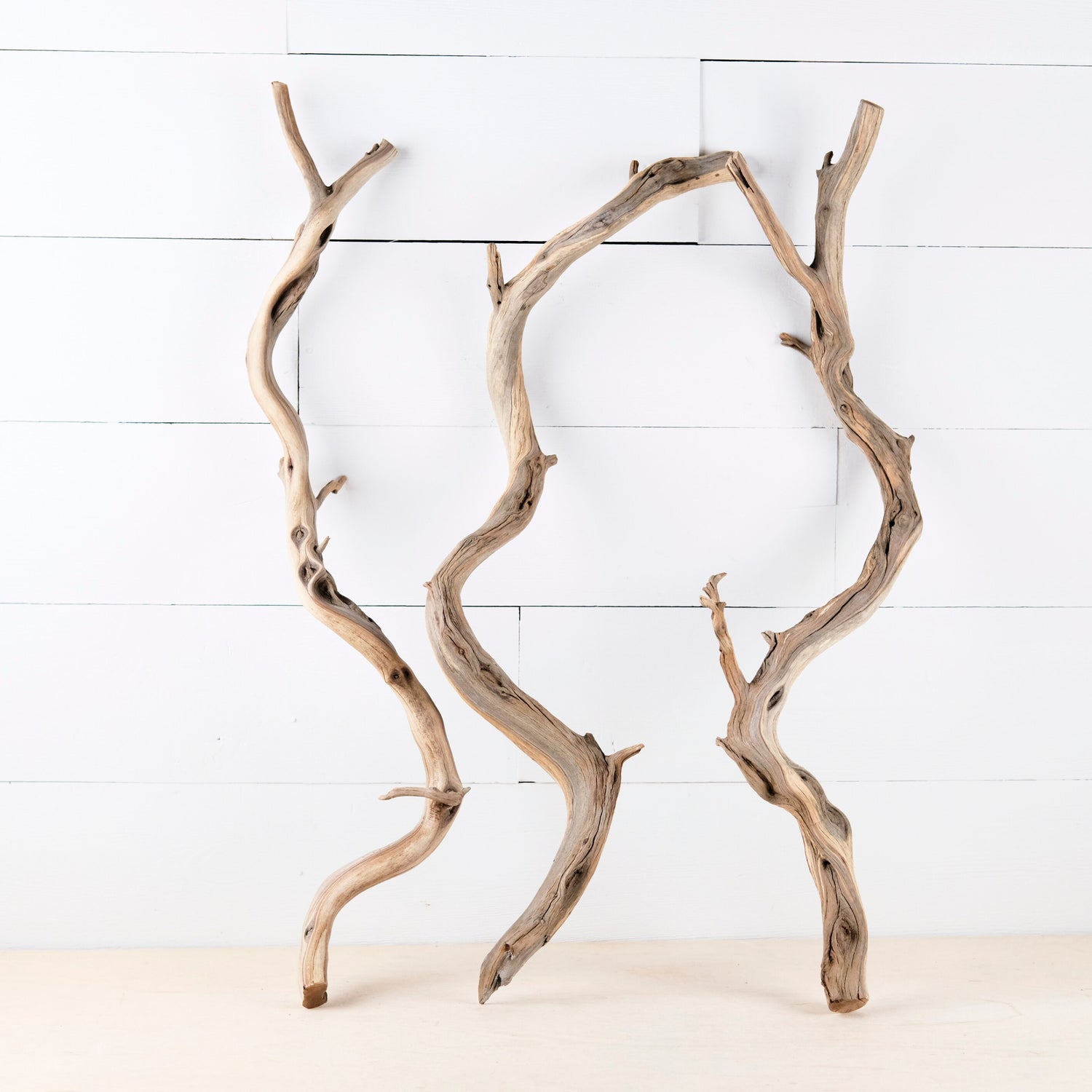 Manzanita 26" Driftwood (Set of 3), Terrarium Branches, Reptile Vivarium Wood, Sturdy Craft Sticks, Boa Climb